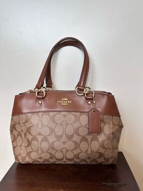 Coach Mini Brooke Satchel Monogram Brown Bag
